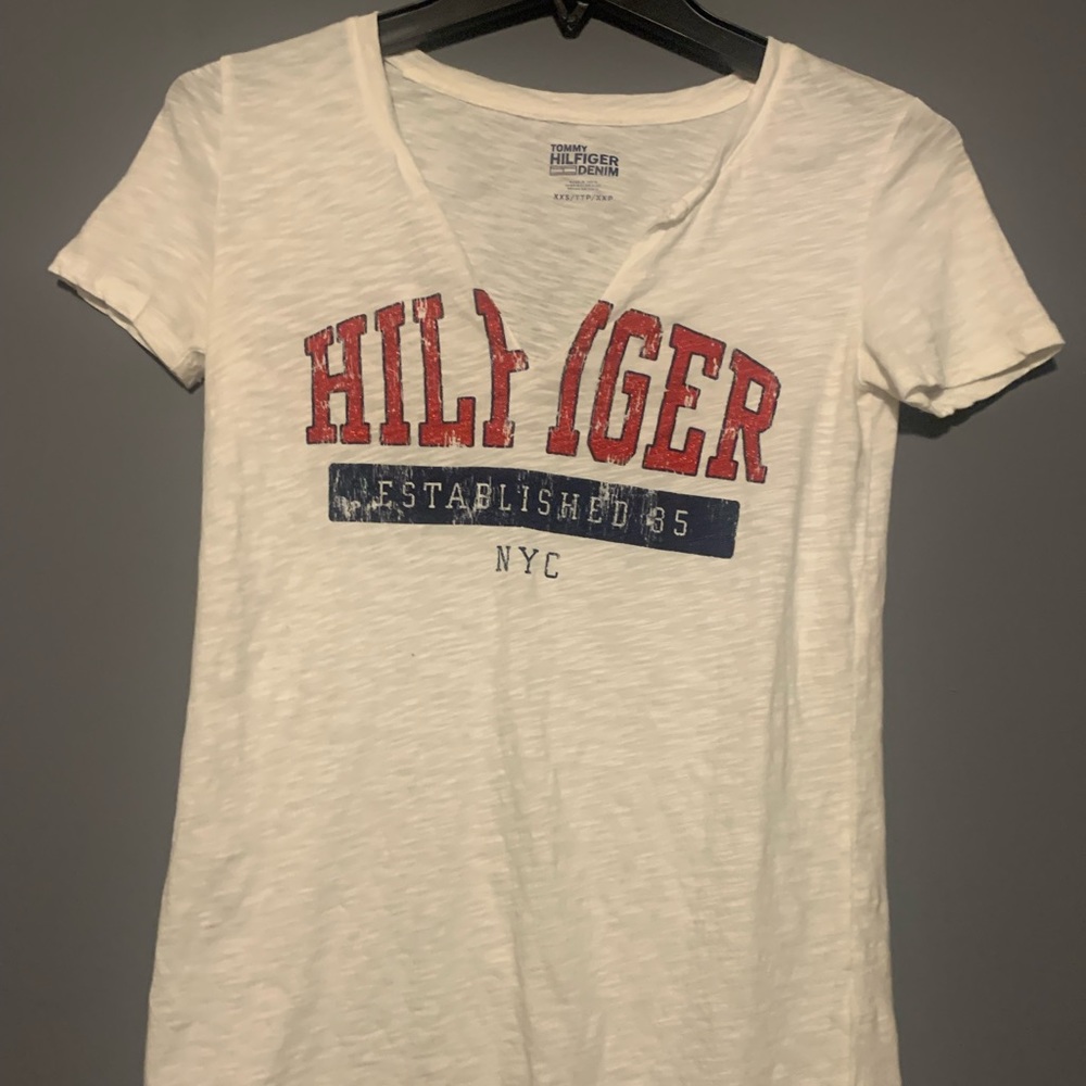 Tommy Hilfiger white V neck